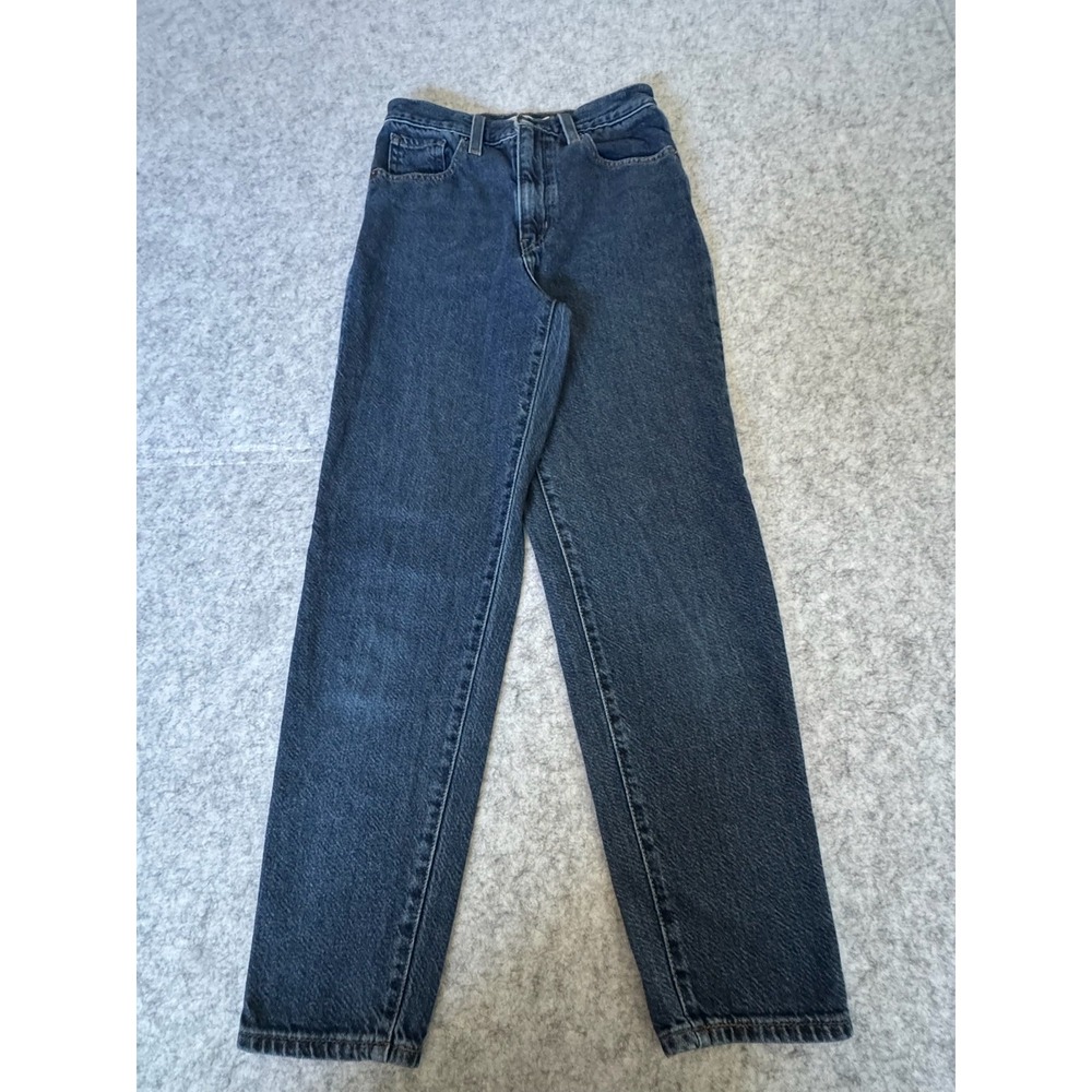 Levis High Waisted Mom Jeans Womens 27 Blue Medium Wash High Rise Denim